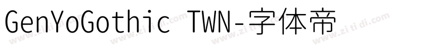 GenYoGothic TWN字体转换